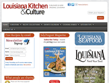 Tablet Screenshot of louisiana.kitchenandculture.com